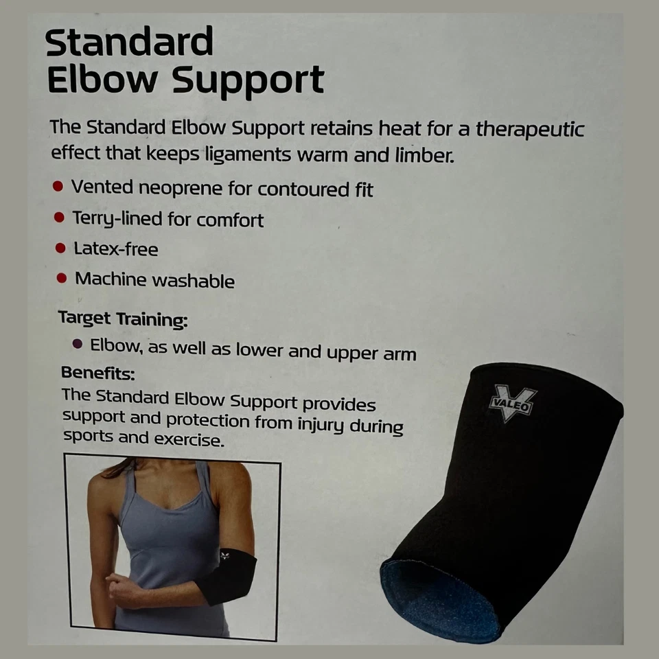 Manga de soporte de codo para entrenamiento con pesas y atletismo - Valeo S, M, L y XL Foto 3 de 3