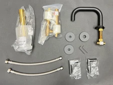 Phylrich 120-04-040 Low Spout Widespread Faucet, Lever Handles, in Matte Black