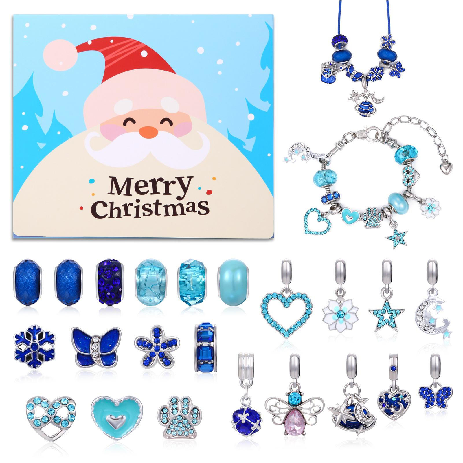 Bracelet Advent Calendar 24-Day Jewelry Making Kit for Christmas Countdown-image