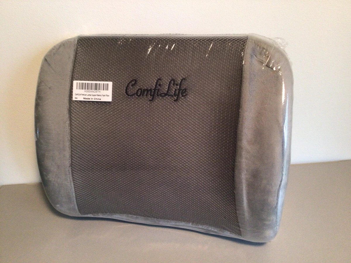 Comfort Life Lumbar Support Back Pillow Chair And Seat Cushion Memory Foam