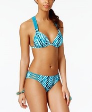 New Hula Honey Swimsuit Bikini 2 piece set Sz XS Push Up Tie Die