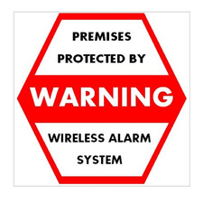 Mini Hexagon Security System Warning Stickers 6 Pack Free Shipping Mini Hexagon Security System Warning Stickers 6 Pack Free Shipping