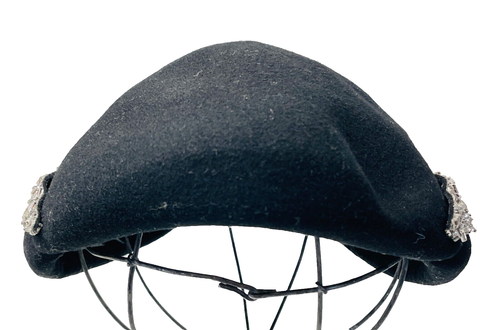 Vintage 1950s Black Wool Bowler Style Hat by Glenover - Picture 4 of 9