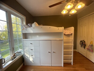 twin loft bed with desk
