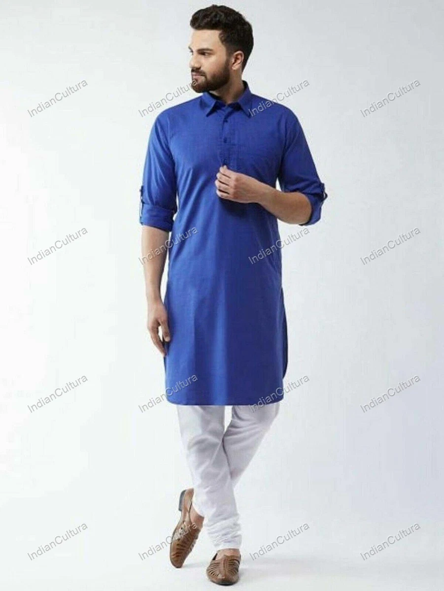 Mens Kurta Plain Traditional Shirts Top Shirt Solid Mens Wear