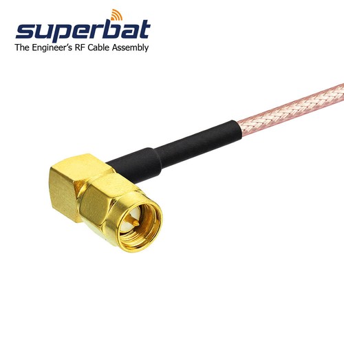 2-Pack SMA Male Right Angle to N Type Female Bulkhead RG316 Pigtail Cable 30cm - Picture 3 of 3