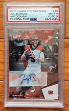 AUTO JOE BURROW Cincinnati Bengals 2021 Panini The National PSA Mint 9 LE #4/10