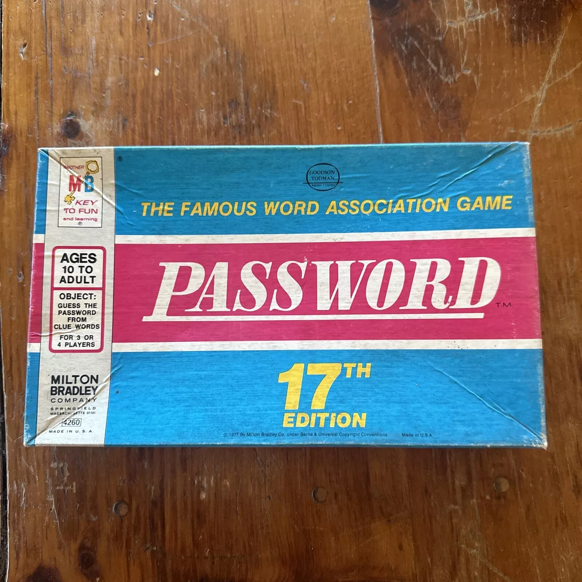 VINTAGE 1977 MILTON BRADLEY PASSWORD GAME 17TH EDITION COMPLETE