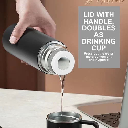 Isolierflasche Edelstahl 500ML Thermoskanne Kalt & Warm+ - Bild 2 von 16