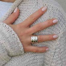 Solid 925 Sterling silver Band Statement Ring Handmade Ring All Size