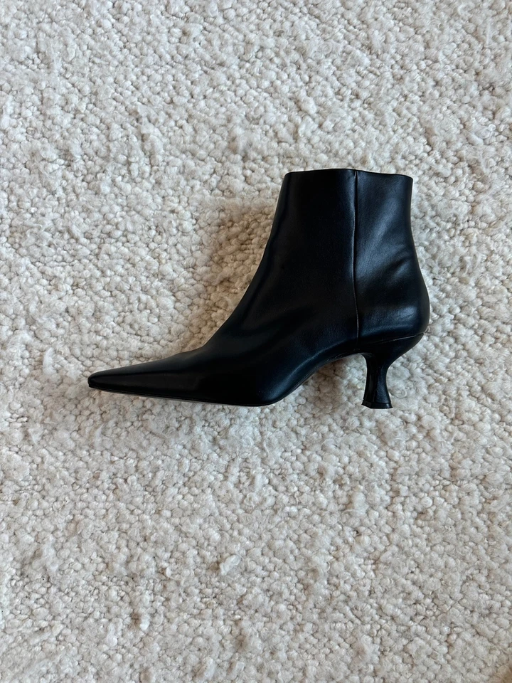 Botines Mango Negro Puntera Cuadrada Talla 40 Foto 2 de 4