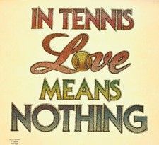 Original Vintage In Tennis Love Means Nothing Glitter Iron On Transfer