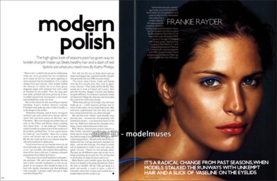 FRANKIE RAYDER Audrey Marnay MAGGIE RIZER 4-Page Article VOGUE UK January 2000