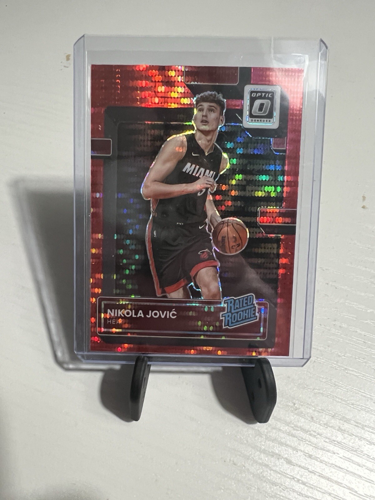 2022-23 Optic Basketball Nikola Jovic Red Pulsar Rated Rookie #224 - Color Match