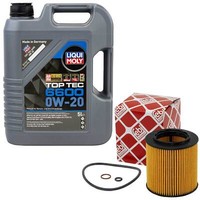 MotoröL Set 0W-20 5 Liter + ÖLfilter 36628 FüR BMW 3Er 320I 4Er 420I 428I F34