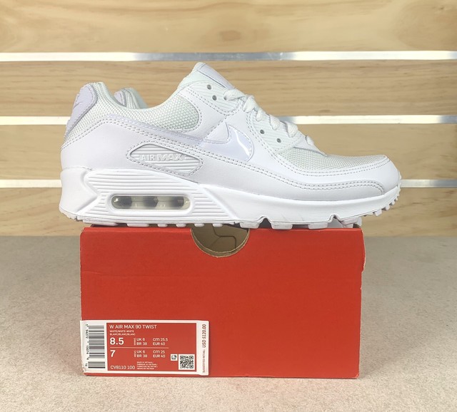 Nike Air Max 90 Twist Women's Shoes Triple White Casual Cv8110-100 Size 5 for sale online | eBay