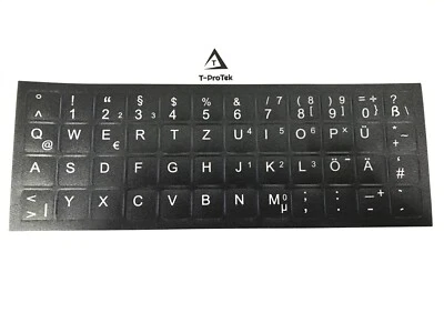T-PROTEK DEUTSCHE Tastatur Aufkleber DEUTSCH - 1,4 cm x 1,4 cm für PC Notebook Laptop