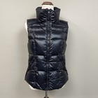 Forever New Puffer Vest Women Size AU 8 Solid Black Down Feather Full Zip