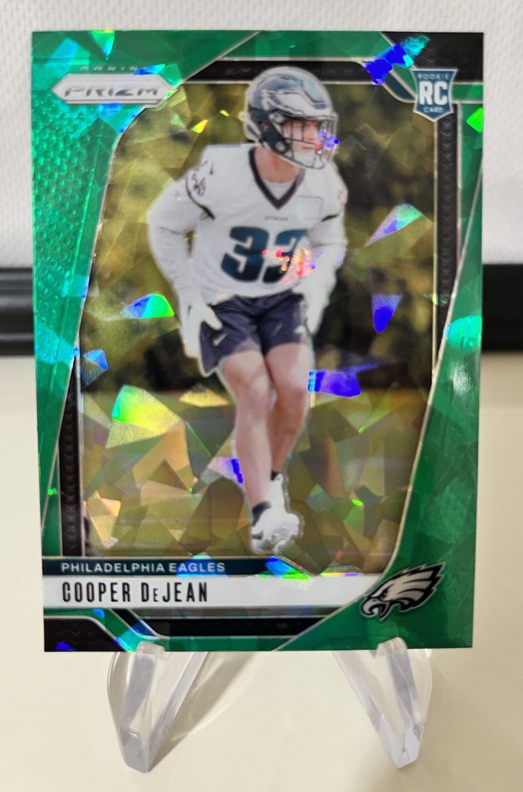 2024 Panini Prizm - Cooper DeJean #321 Green Ice Prizm RC Short Print (SP)