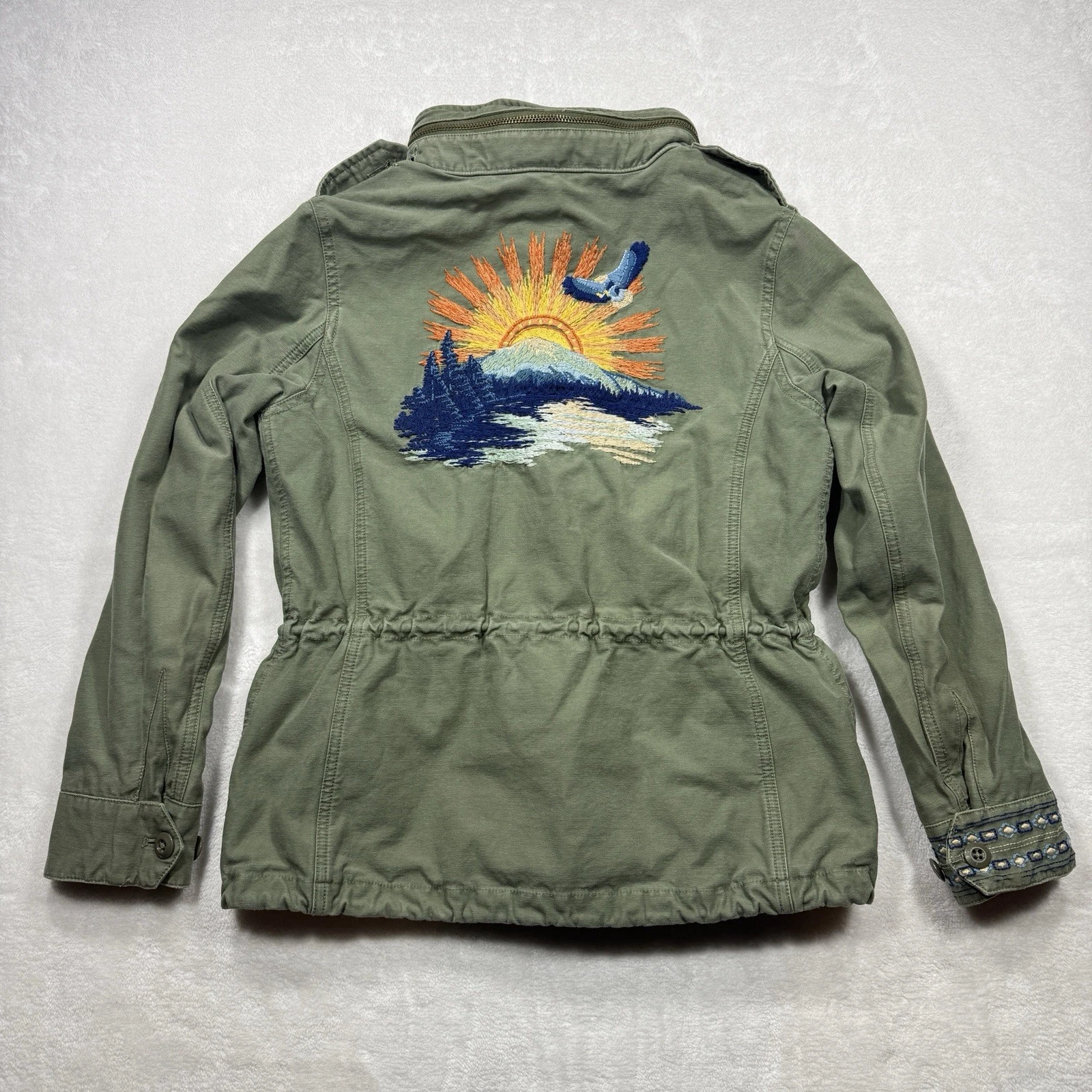 Polo Ralph Lauren Youth Girls Large 12-14 Field Military Jacket Embroidered