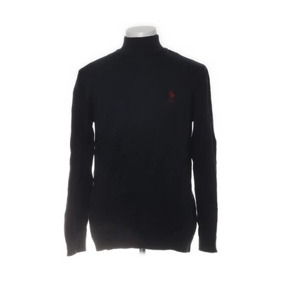 U.S. Polo Assn., Rollkragenpullover, Größe: L, Blau, Baumwolle, Einfarbig #R2t