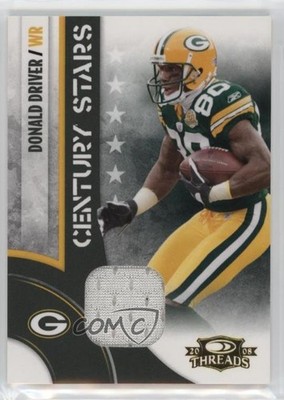2008 Donruss Threads Century Stars Materials 86/250 Donald Driver #CS-19 s5j