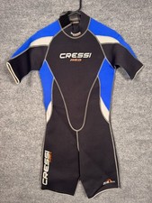 Cressi 2.5 mm Mens Shorty Wetsuit EUC MED M3 Black Blue