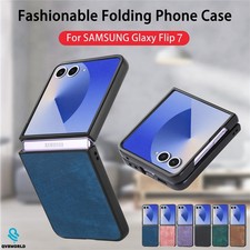 Custodia protettiva antiurto opaca pelle PU slim per Samsung Galaxy Z Flip 7 6 5 4 3 5G