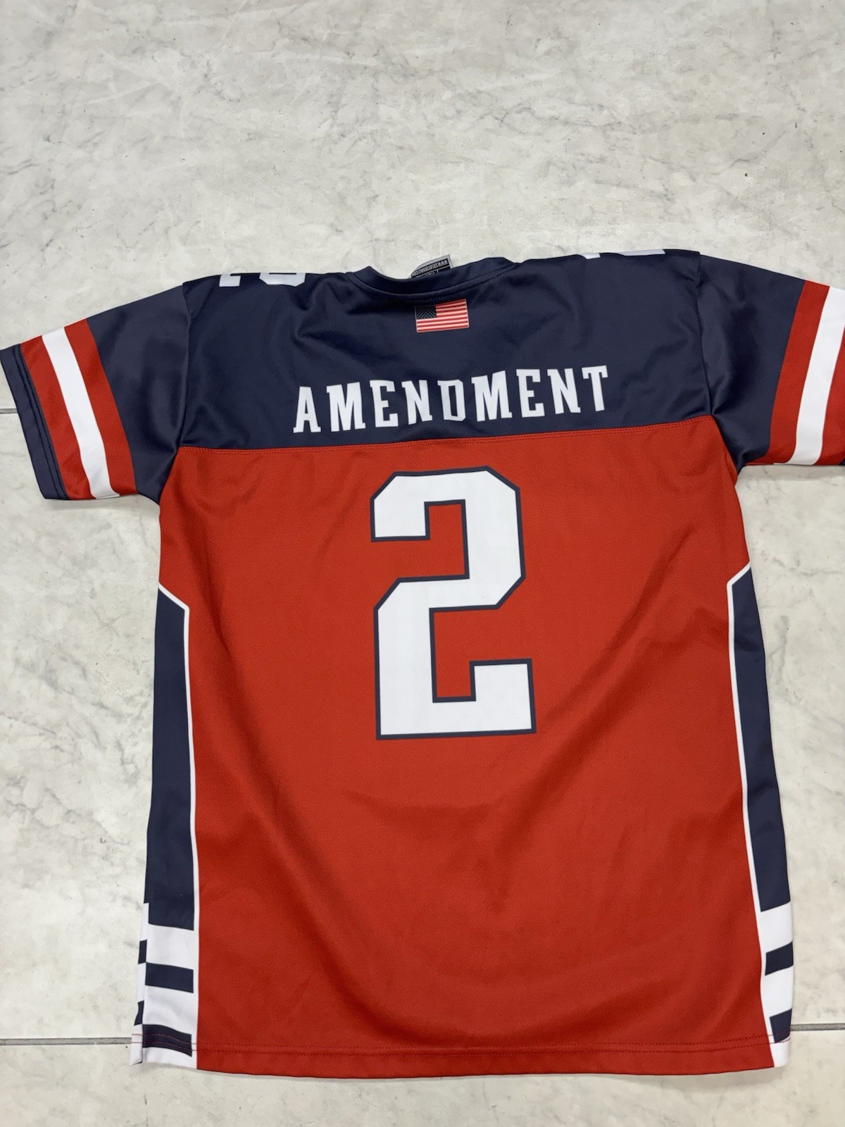 Greater Half 2nd Amendment USA Jersey L Patriotic Gun Flag Graphic Red ...