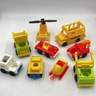 Vintage Fisher Price Little People Lot Of 9 Vehicles Cars Trucks Copter Sled Bus