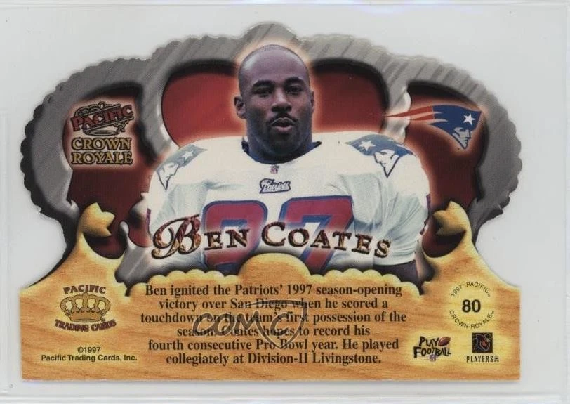 1997 Pacific Crown Royale Ben Coates #80 - Image 2 of 2