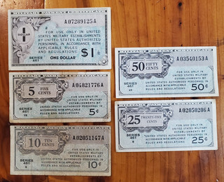 MPC SERIES 461 1946 1947 5 NOTE SET 5 10 25 50 CENTS & $1