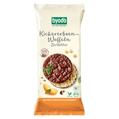 BYODO Kichererbsen-Waffeln Zartbitter 65g