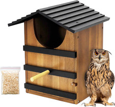 Screech Owl House For Outdoors Large Barn Owl Nesting Box Wooden Bird House For