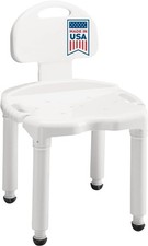 Carex Bath Seat And Shower Chair With Back For Seniors, Bath Chair For Elderly