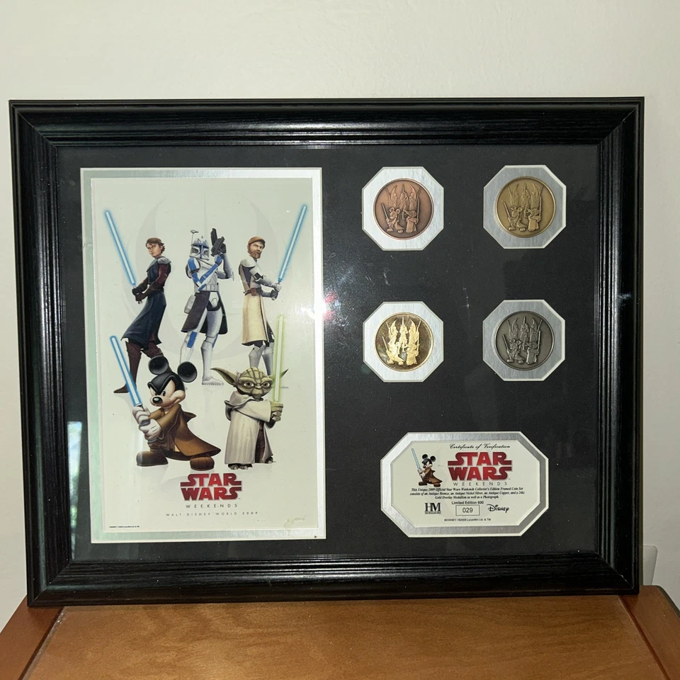 Disney 2009 Star Wars Weekend LE# 029/600 Framed Coin Set - Image 2 of 4