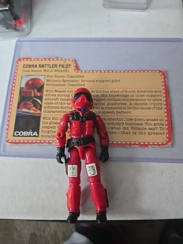 Vintage 1984 GI Joe Cobra Wild Weasel Complete With  File Card Very Nice