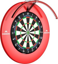 Portable Dartboard Lighting System Red– 120° LED, USB-C Powered,Tool-Free Setup