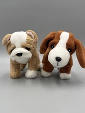 Our Generation Puppy Dog Plush Posable Basset Hound & Bulldog Stuffed Animal 7”