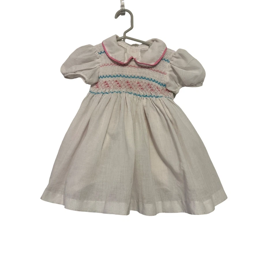 Vintage little girl's white dress 2-3 - Image 2 of 4