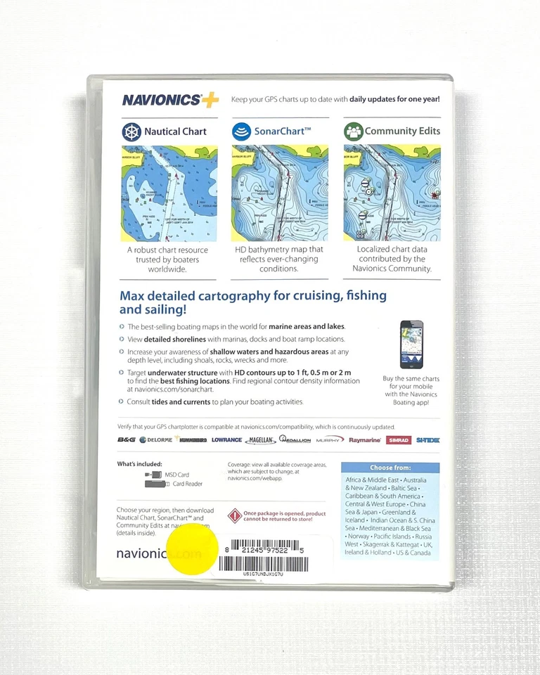 Navionics Plus (Navionics+) Marine And Lake Charts, Global Regions OB - Image 2 of 2