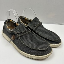Hey Dude Wally Sox Mens Size 9 Black Slip On Casual Comfort Loafer Shoes