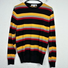 JW Anderson X UNIQLO Sweater M Colorful Wool Long Sleeve Striped Preppy Office