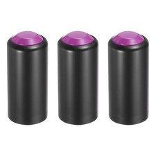 3PCS Battery Cover Mic Battery Screw on Cap Black Purple