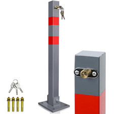 1X Barriera Parcheggio, Blocco Parcheggio Pieghevole Con 3 Chiavi, Dissuasore Pa
