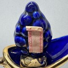 Vintage 1963 Jim Beam Whiskey Decanter Cobalt Blue Grapes Gold C Miller Empty — photo 3