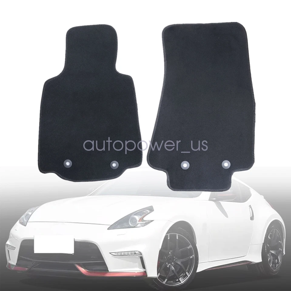 Alfombrillas alfombrillas delanteras traseras impermeables terciopelo negro nuevas para Nissan 370Z 2009-20 Foto 2 de 4