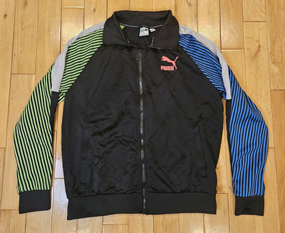 PUMA Iconic T7 Dazed Striped Track Jacket Men's Size Large