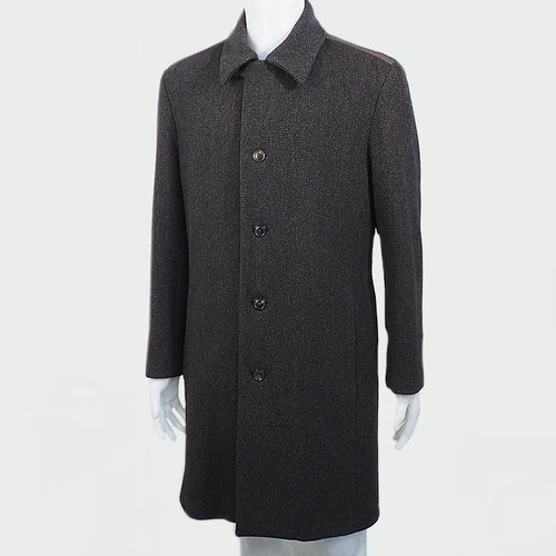 LOUIS VUITTON（LV） Fujiya Louis Vuitton Cappotto Uomo Marrone Scuro Lana Cashmere Taglia 50 Autentico (Fr