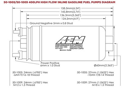 AEM Electronics 50-1005 Electric Fuel Pump